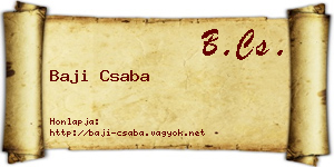 Baji Csaba névjegykártya