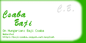 csaba baji business card